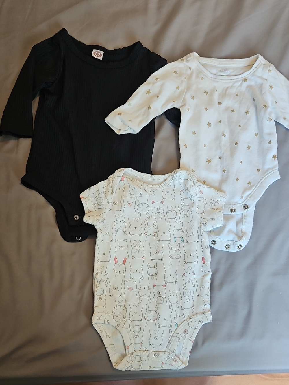 0-3 Months Pack Baby Bodysuits Onesies - Short & Long Sleeves